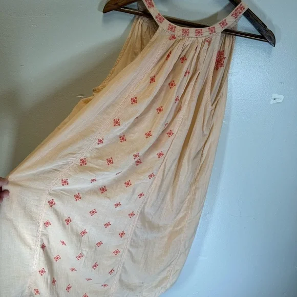 Anthropologie Desert Rose Boho Beach Midi Dress Small 100% cotton embroidered - Picture 3 of 14